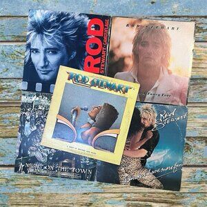 Rod Stewart 5 Record Vinyl Lot of 5 Foot Loose Blondes Night Town Rythm Blues